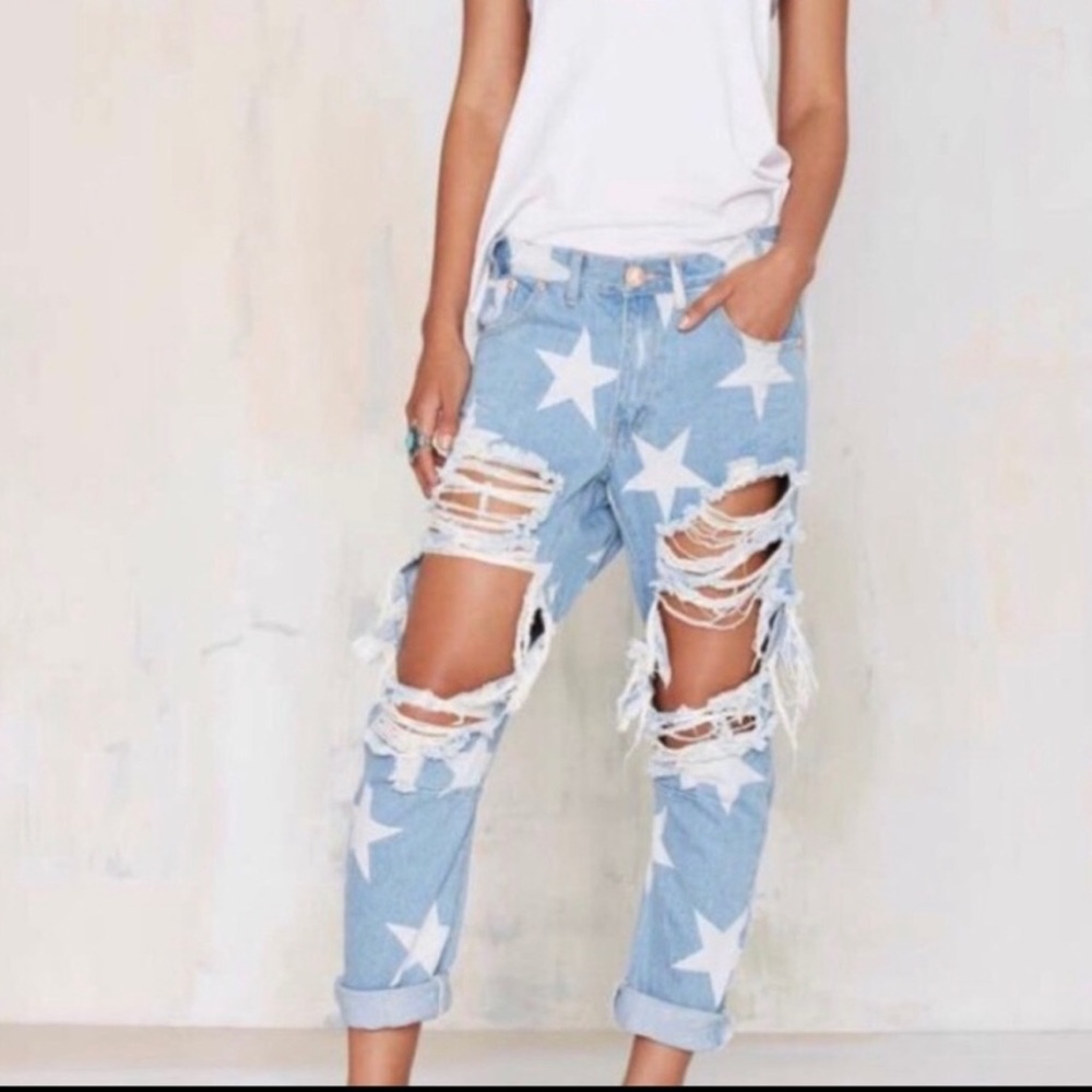 One Teaspoon Le Punk Saints Boyfriend Jeans